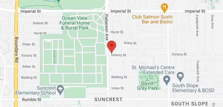 map of 4133 VICTORY STREET